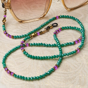 Cord for glasses - Malachite Green / Purple