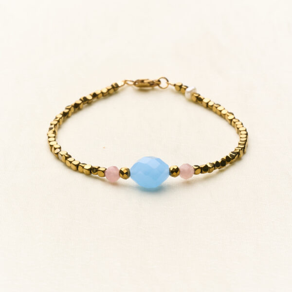 Antique Chic Bracelet - Sky Blue & Soft Pink