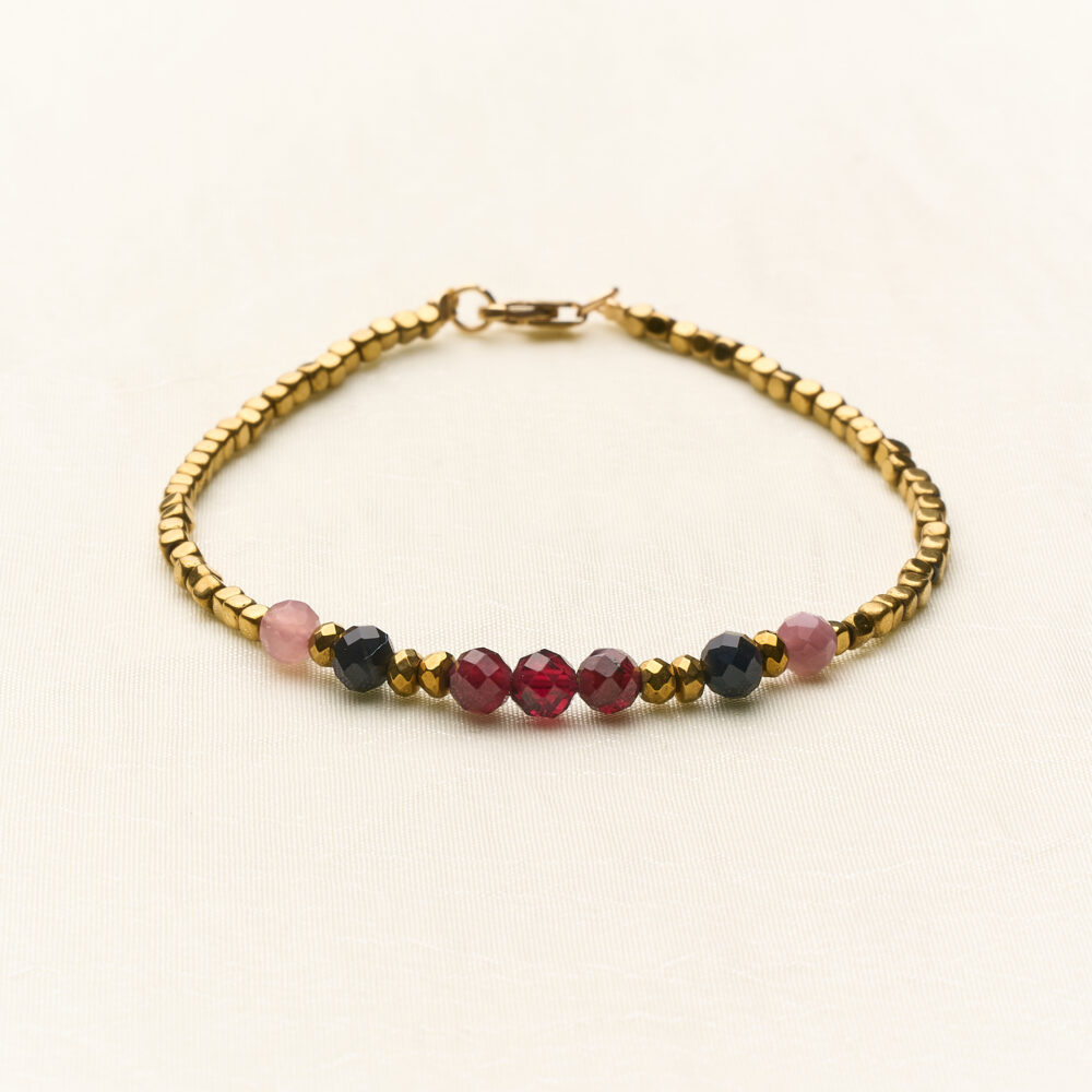 Armband Minimal - Pink & Black & Bordeaux