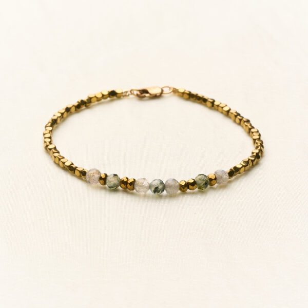 Minimal Bracelet - Grey & Green