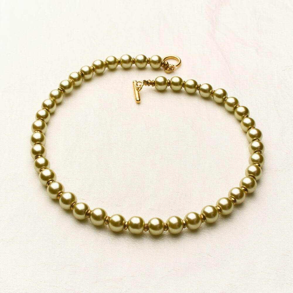 Ketting Pearl - Moss Green