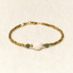 Antique Chic Bracelet - White & Green