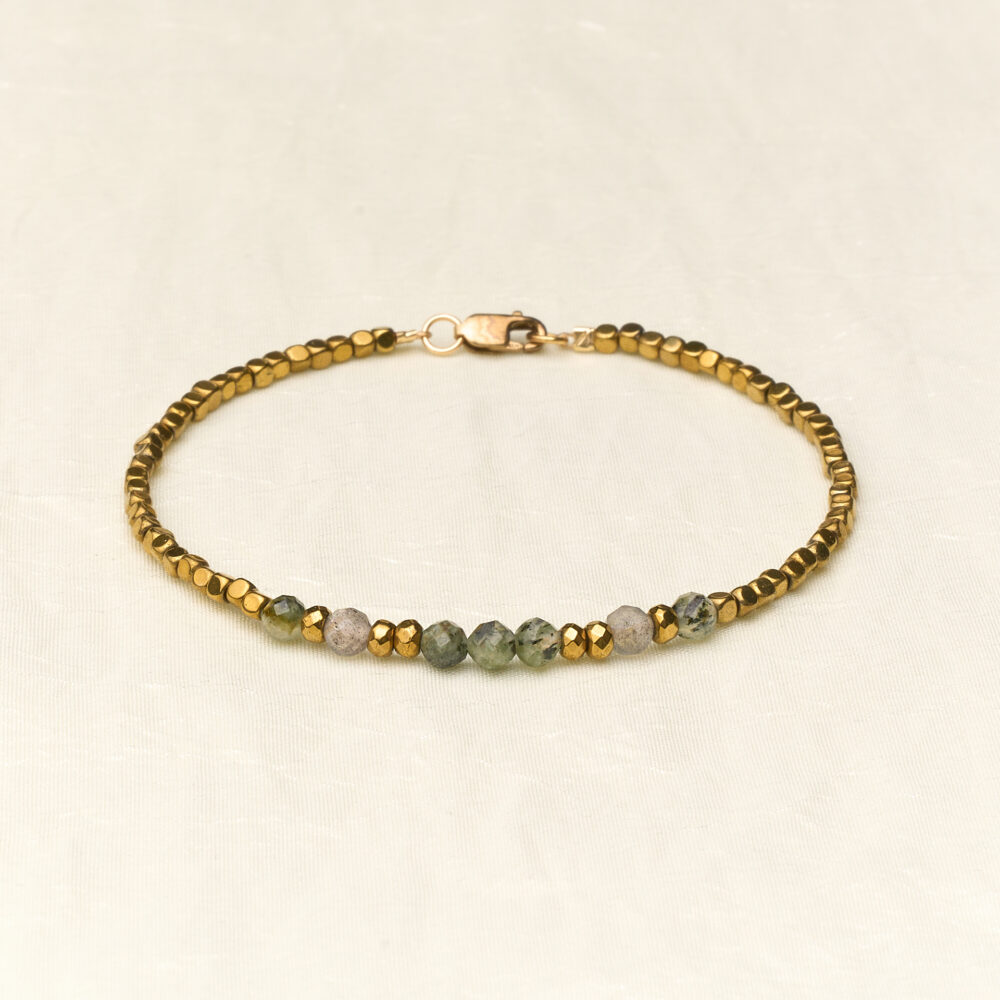 Armband Minimal - Grey & Green