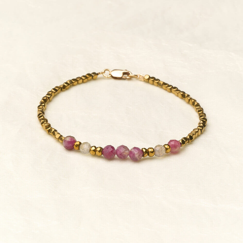 Armband Minimal - Berry & Grey